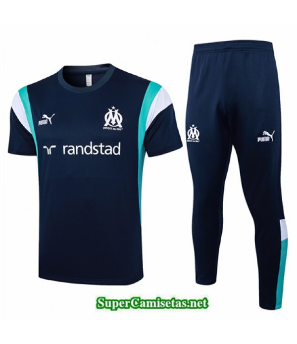 Tailandia Camiseta Kit De Entrenamiento Marsella Polo Azul Real 2024
