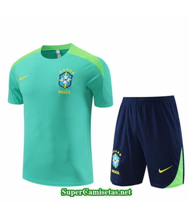 Tailandia Camiseta Kit De Entrenamiento Niño Brasil Verde 2024