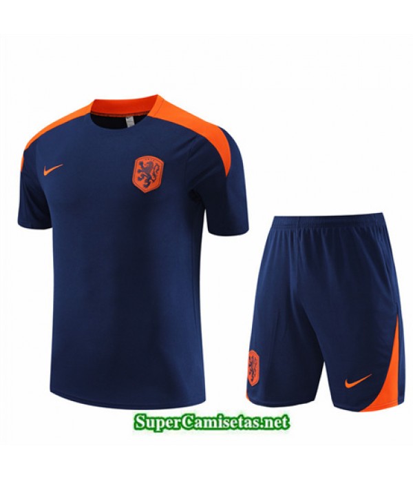 Tailandia Camiseta Kit De Entrenamiento Niño Países Bajos Azul Real 2024