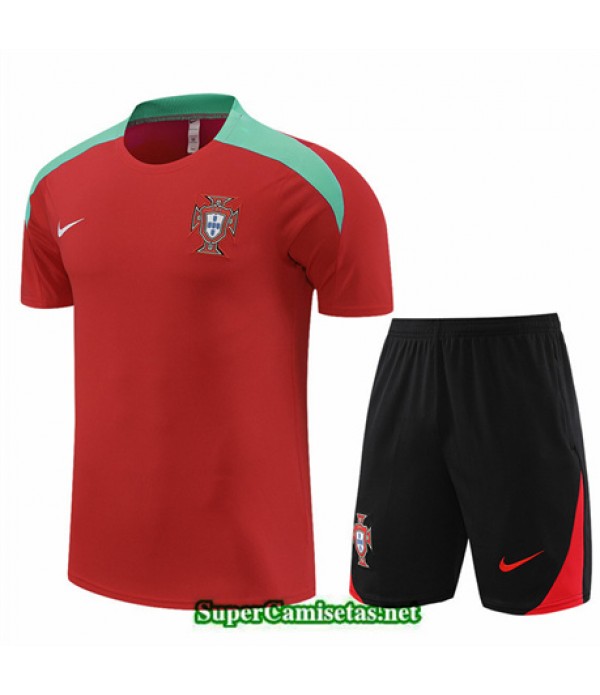 Tailandia Camiseta Kit De Entrenamiento Niño Portugal Rojo 2024