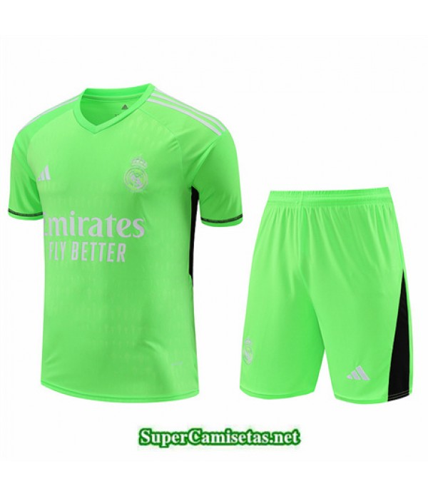 Tailandia Camiseta Kit De Entrenamiento Real Madrid Portero Verde 2024