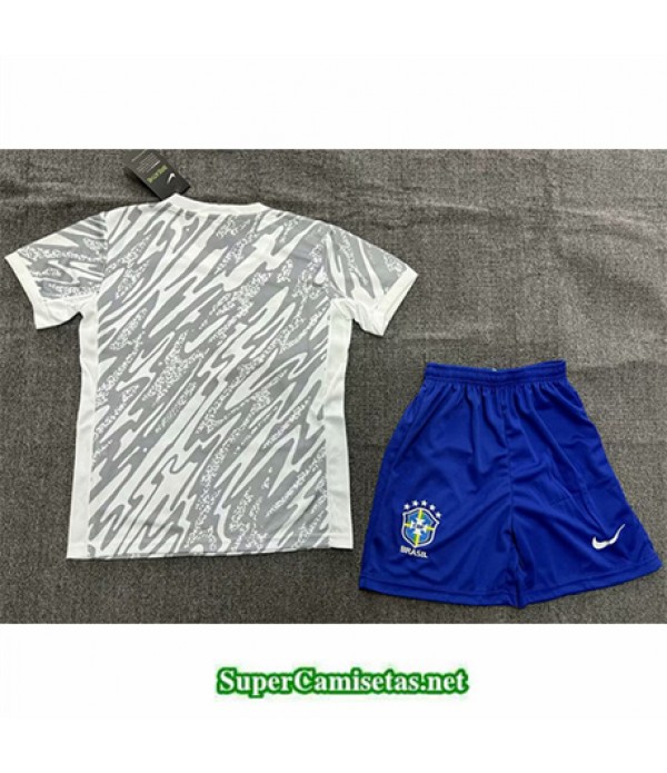 Tailandia Equipacion Camiseta Brasil Niño Blanco 2024