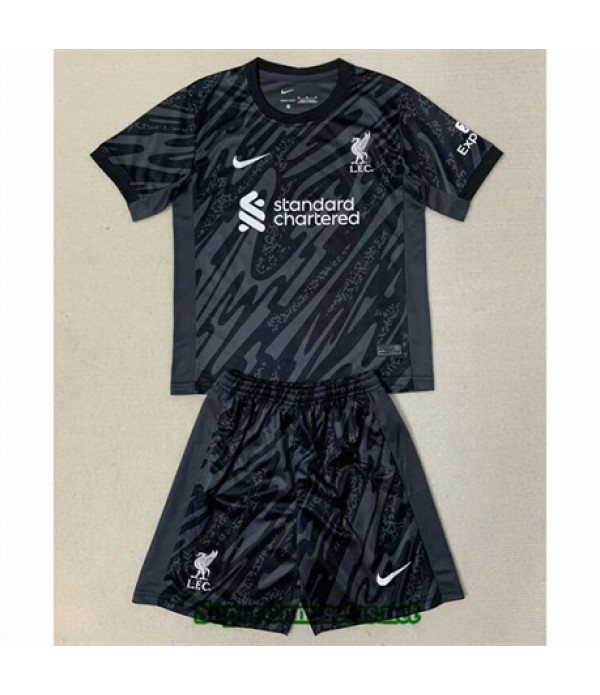 Tailandia Equipacion Camiseta Liverpool Niño Portero Gris/negro 2024