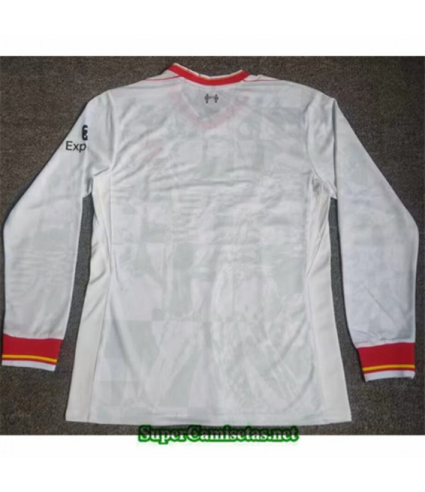 Tailandia Equipacion Camiseta Liverpool Blanco Manga Larga 2024