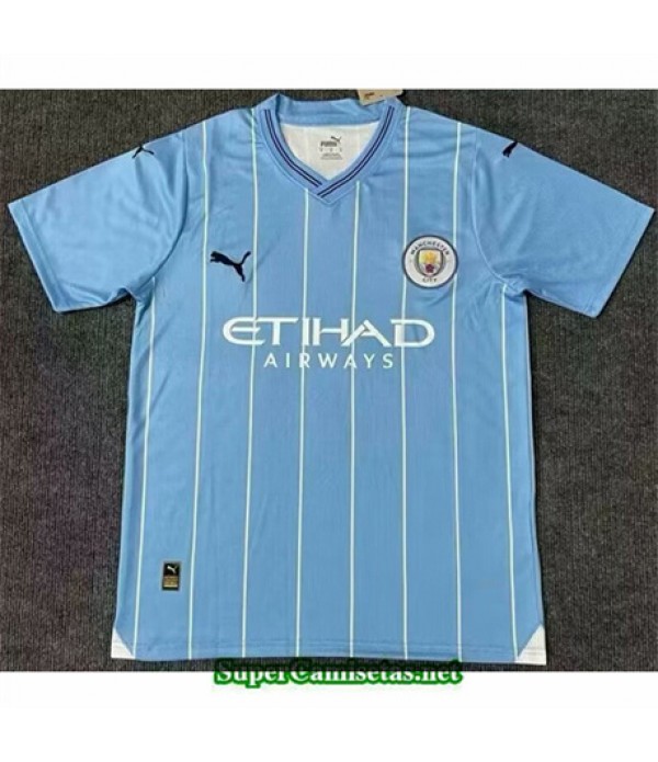 Tailandia Equipacion Camiseta Manchester City Azul 2024