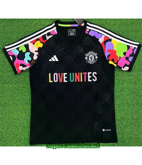 Tailandia Equipacion Camiseta Manchester United Pre Match Training Negro 2023