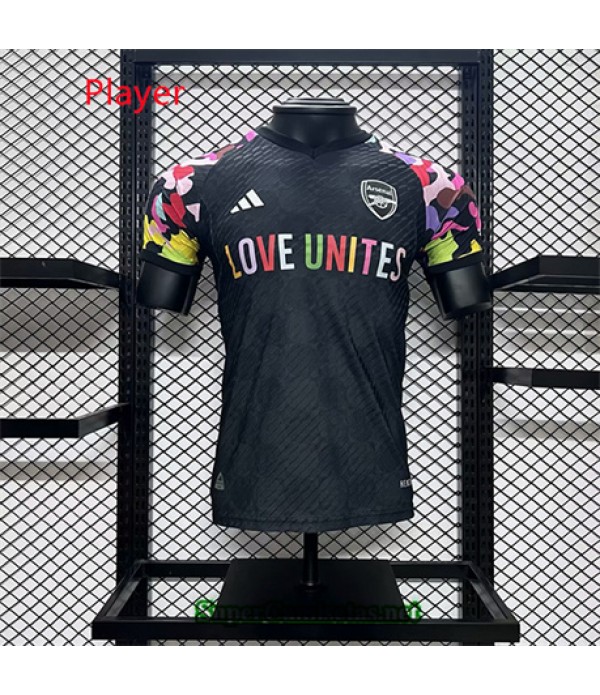 Tailandia Equipacion Camiseta Player Arsenal Pre Match Training Negro 2023