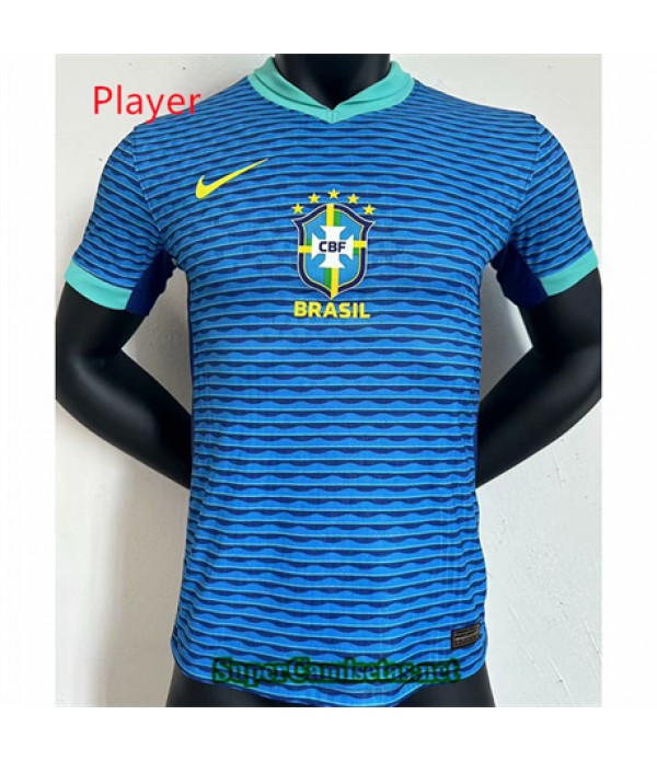 Tailandia Equipacion Camiseta Player Brasil Azul 2024
