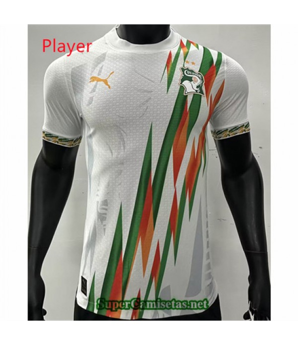 Tailandia Equipacion Camiseta Player Costa De Marfil Edición Especial Blanco 2023