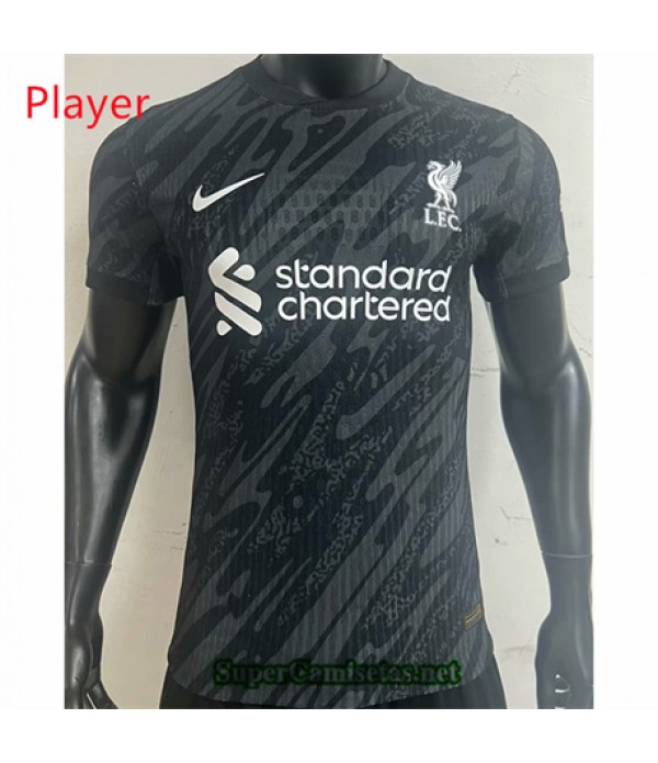 Tailandia Equipacion Camiseta Player Liverpool Portero Negro 2024