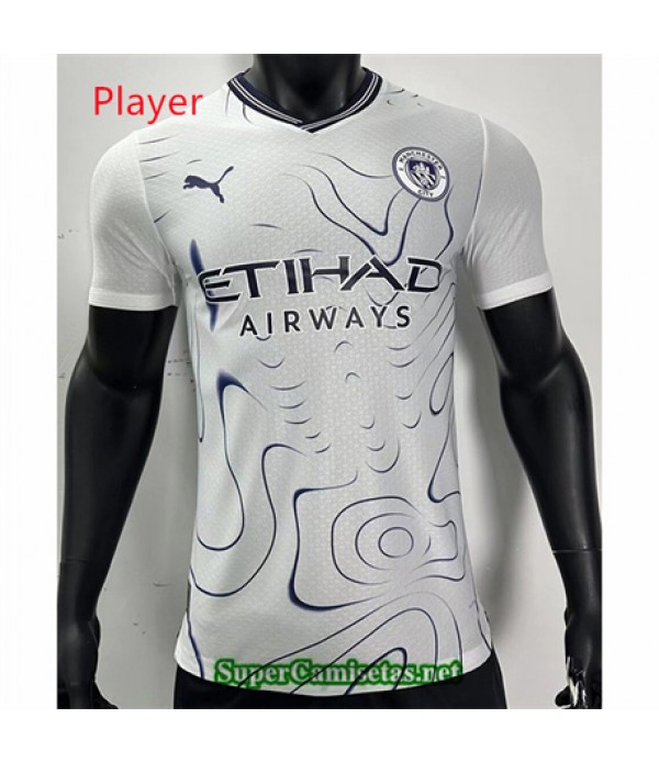 Tailandia Equipacion Camiseta Player Manchester City Blanco 2024