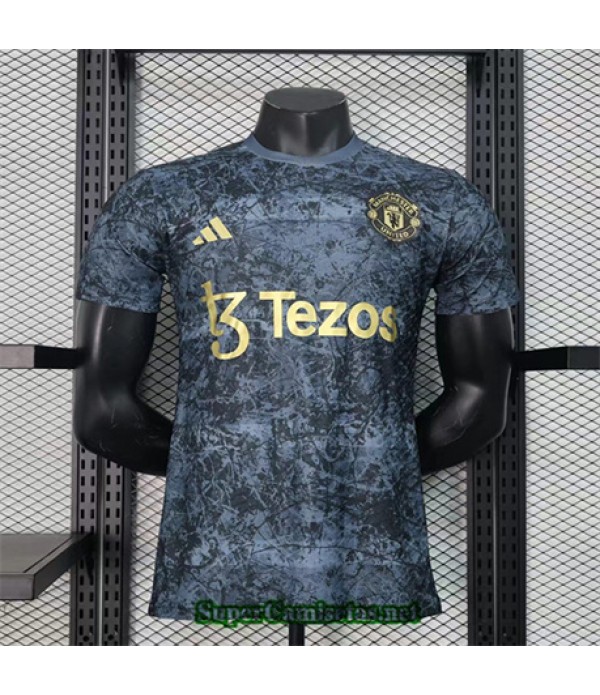 Tailandia Equipacion Camiseta Player Manchester United Negro/gris 2024