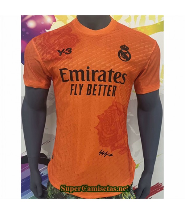 Tailandia Equipacion Camiseta Player Real Madrid Y3 Naranja 2024