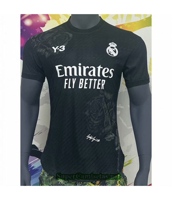 Tailandia Equipacion Camiseta Player Real Madrid Y3 Negro 2024