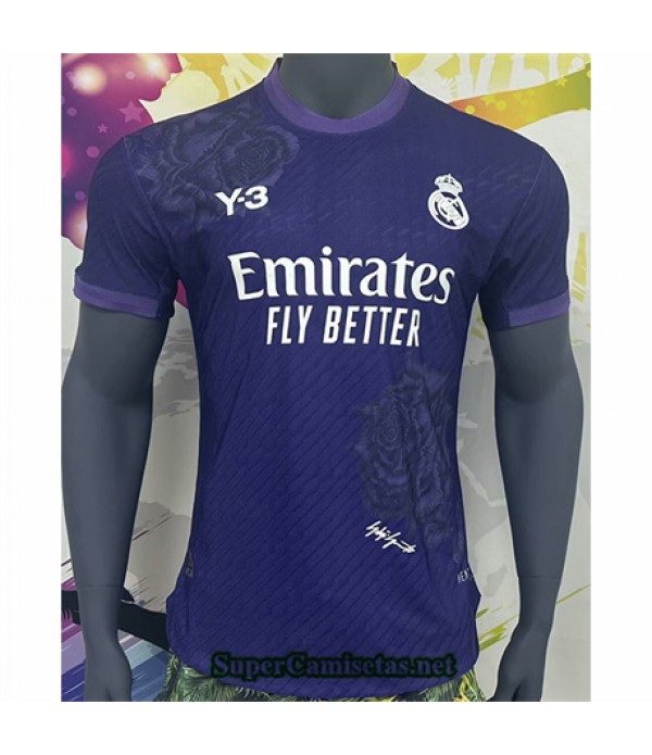 Tailandia Equipacion Camiseta Player Real Madrid Y3 Púrpura 2024