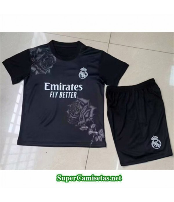 Tailandia Equipacion Camiseta Real Madrid Niño Y3 Negro 2024