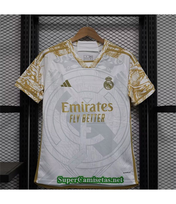 Tailandia Equipacion Camiseta Real Madrid Oro 2023