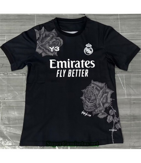 Tailandia Equipacion Camiseta Real Madrid Y3 Negro 2024