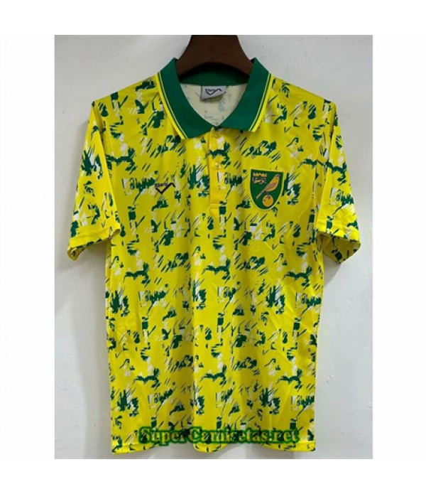 Tailandia Primera Equipacion Camiseta Norwich City Hombre 1992 94