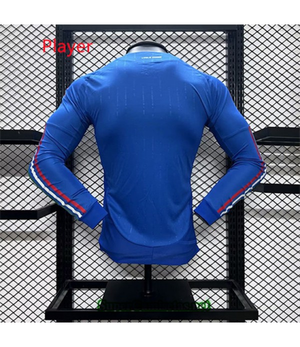 Tailandia Primera Equipacion Camiseta Player Italia Manga Larga 2024