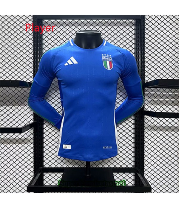 Tailandia Primera Equipacion Camiseta Player Italia Manga Larga 2024