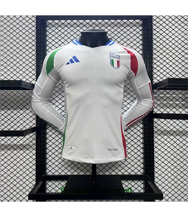 Tailandia Segunda Equipacion Camiseta Player Italia Manga Larga 2024