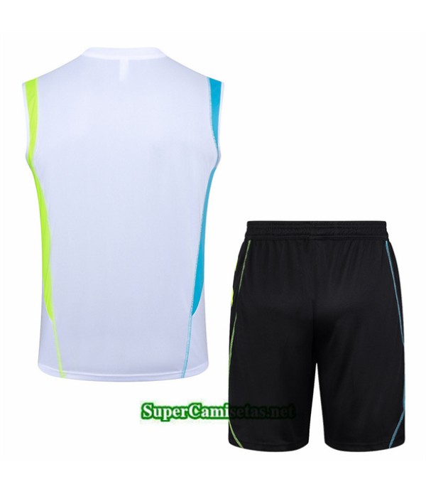 Tailandia Camiseta Kit De Entrenamiento Arsenal Sin Mangas Blanco 2024 2025