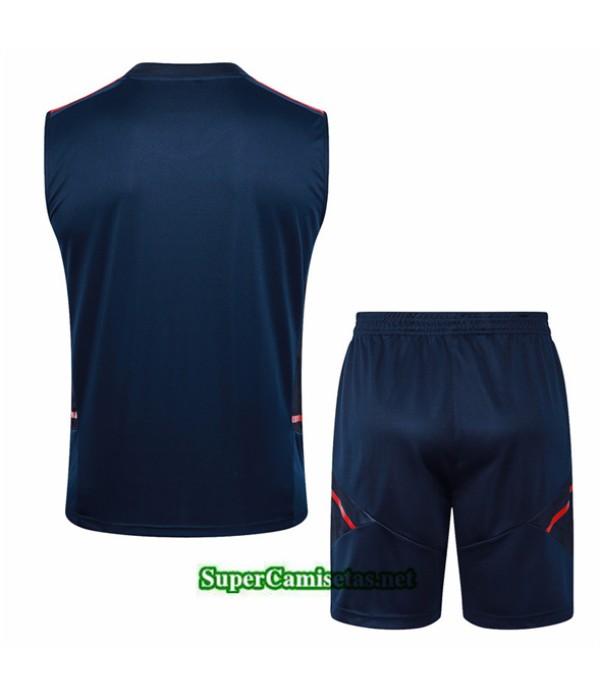 Tailandia Camiseta Kit De Entrenamiento Arsenal Sin Mangas Azul Royal 2024 2025