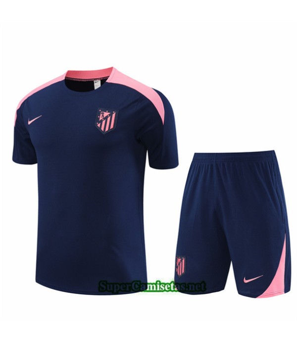 Tailandia Camiseta Kit De Entrenamiento Atletico Madrid Niño Azul Royal 2024 2025