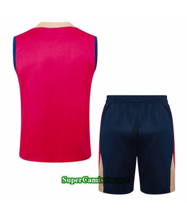 Tailandia Camiseta Kit De Entrenamiento Barcelona Sin Mangas Rose 2024 2025