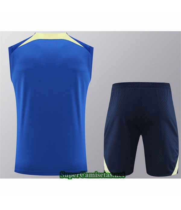 Tailandia Camiseta Kit De Entrenamiento Cf América Sin Mangas Azul 2024 2025