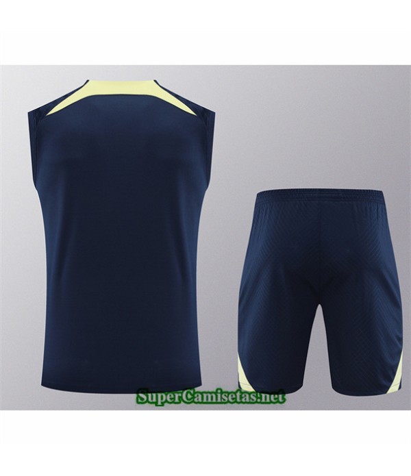 Tailandia Camiseta Kit De Entrenamiento Cf América Sin Mangas Azul Marine 2024 2025