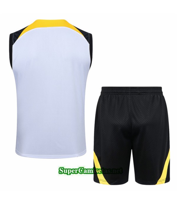 Tailandia Camiseta Kit De Entrenamiento Chelsea Sin Mangas Blanco 2024 2025