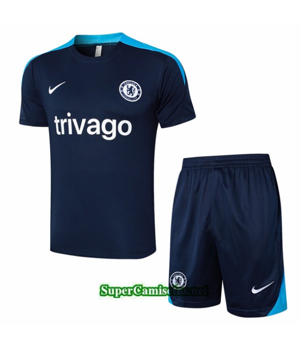 Tailandia Camiseta Kit De Entrenamiento Chelsea Azul Royal 2024 2025