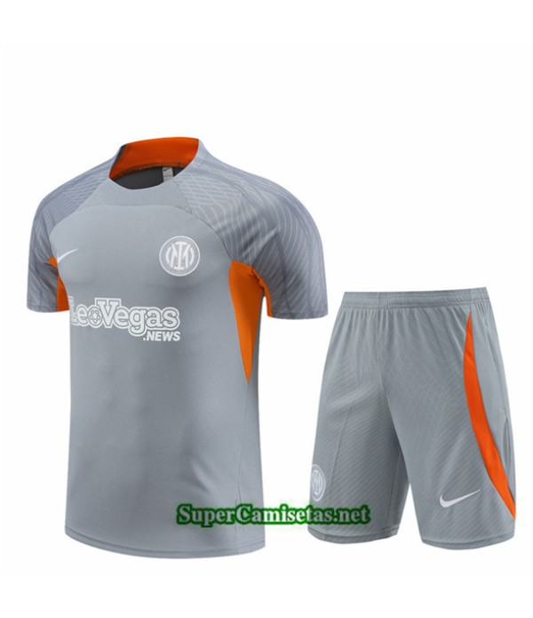 Tailandia Camiseta Kit De Entrenamiento Inter Milan Niño Gris 2024 2025