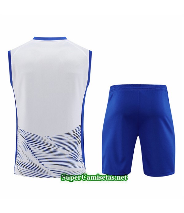 Tailandia Camiseta Kit De Entrenamiento Inter Milan Sin Mangas Blanco 2024 2025