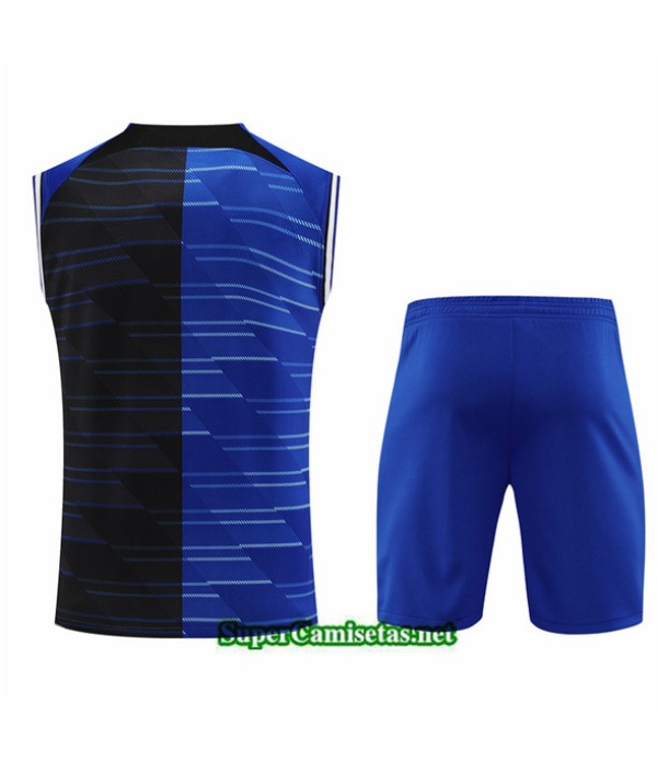 Tailandia Camiseta Kit De Entrenamiento Inter Milan Sin Mangas Azul 2024 2025