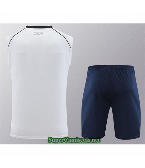 Tailandia Camiseta Kit De Entrenamiento Napoli Sin Mangas Blanco 2024 2025