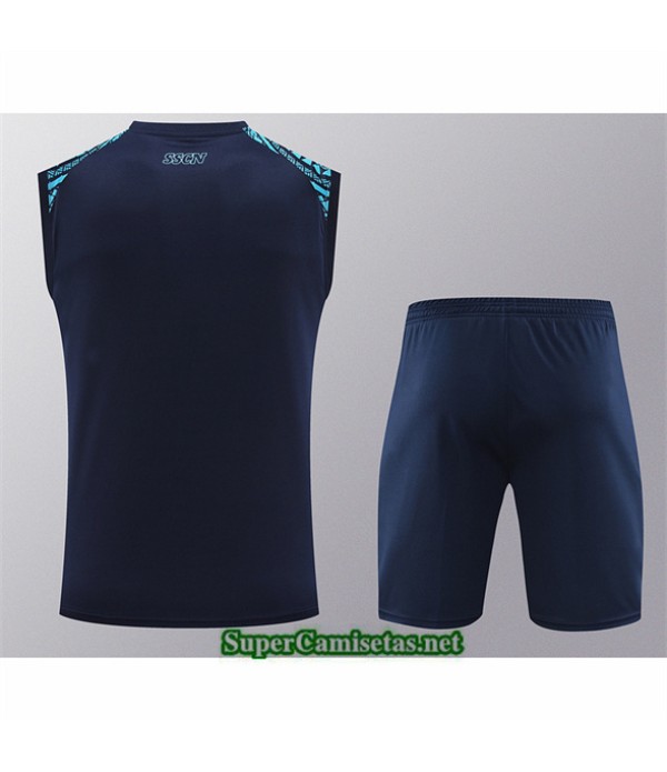 Tailandia Camiseta Kit De Entrenamiento Napoli Sin Mangas Azul 2024 2025