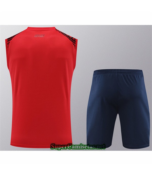 Tailandia Camiseta Kit De Entrenamiento Napoli Sin Mangas Colorete 2024 2025