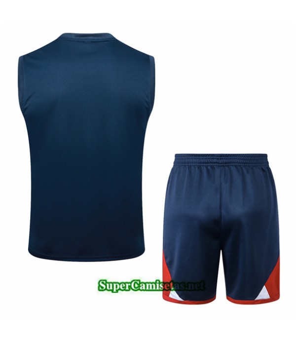 Tailandia Camiseta Kit De Entrenamiento Paris Psg Sin Mangas Azul Royal 2024 2025