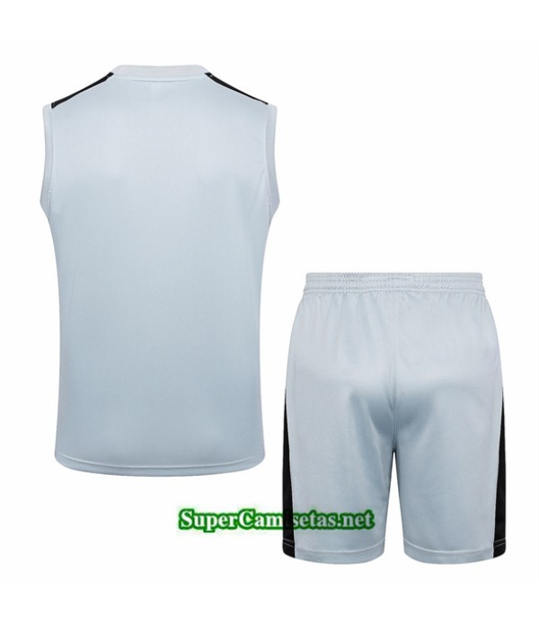 Tailandia Camiseta Kit De Entrenamiento Paris Psg Sin Mangas Gris 2024 2025