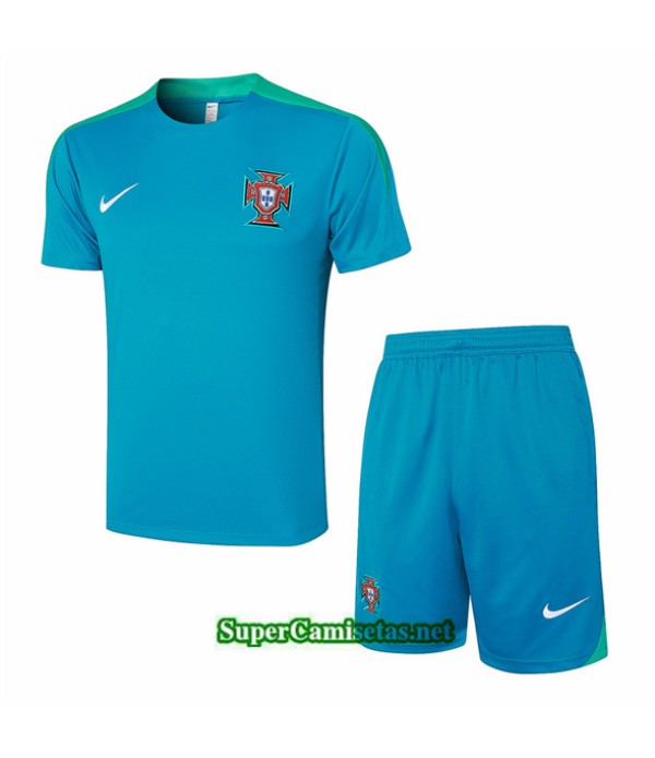 Tailandia Camiseta Kit De Entrenamiento Portugal Azul 2024 2025