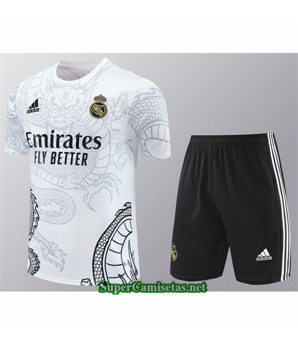 Tailandia Camiseta Kit De Entrenamiento Real Madrid Blanco 2024 2025