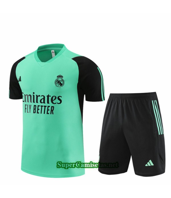 Tailandia Camiseta Kit De Entrenamiento Real Madrid Niño Verde 2024 2025