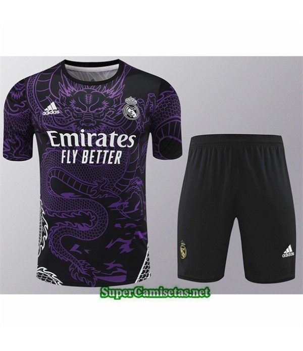 Tailandia Camiseta Kit De Entrenamiento Real Madrid Violeta 2024 2025