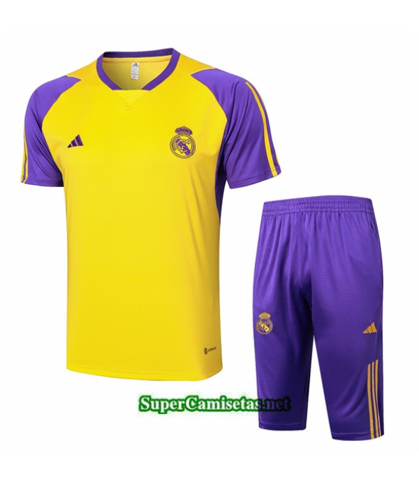 Tailandia Camiseta Kit De Entrenamiento Real Madrid Amarillo 2024 2025