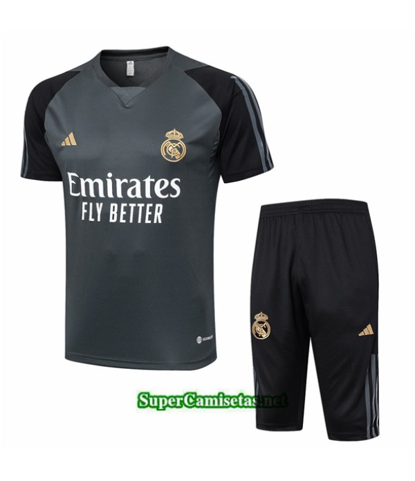 Tailandia Camiseta Kit De Entrenamiento Real Madrid Gris 2024 2025