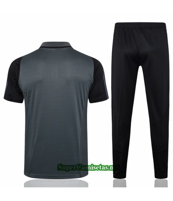 Tailandia Camiseta Kit De Entrenamiento Real Madrid Polo Gris 2024 2025