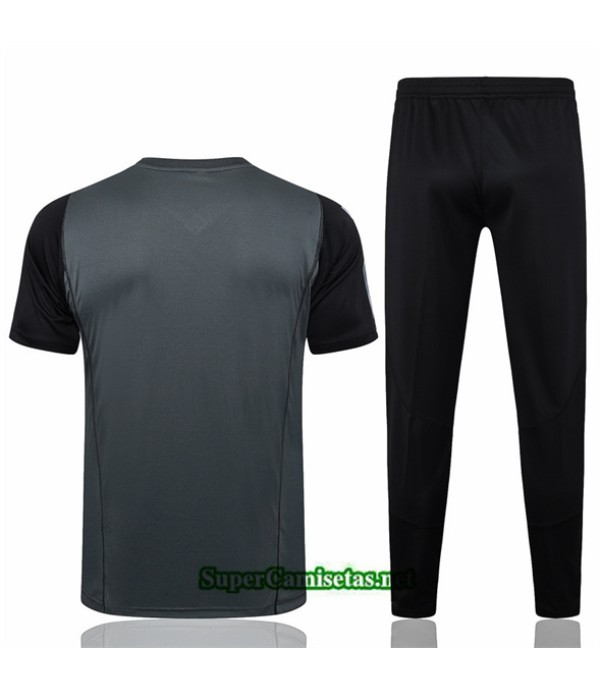 Tailandia Camiseta Kit De Entrenamiento Real Madrid Polo Gris 2024 2025